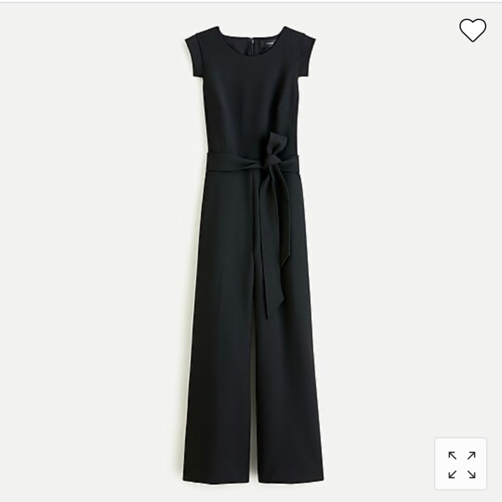 NWT JCrew Resume Jumpsuit in Stretch Linen - Black